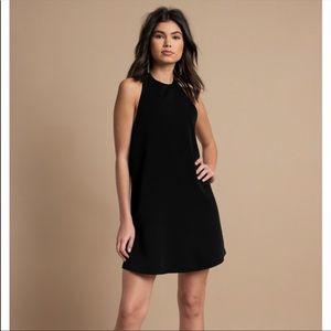 Tobi Revelry High-neck, low back black mini dress
